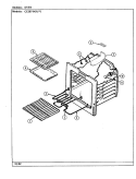 OVEN Diagram and Parts List for CE3674XRA  Crosley Range