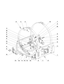 Upper Frame Parts Diagram and Parts List for MXS25PDATS  Maytag Washer