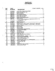 Top Mount Page 34 Diagram and Parts List for TC22N-P116205W  Amana Refrigerator