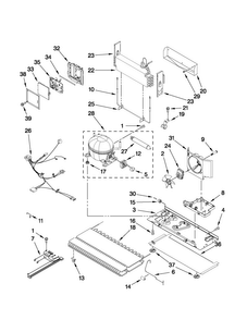 Unit Parts Diagram and Parts List for MFD2562VEM6  Maytag Refrigerator