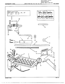 Ice Maker Assembly Diagram and Parts List for 21482-OA  Admiral Refrigerator