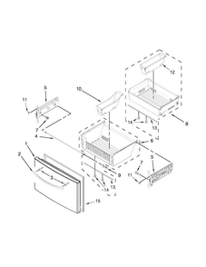Freezer Door Parts Diagram and Parts List for MFT2574DEH00  Maytag Refrigerator