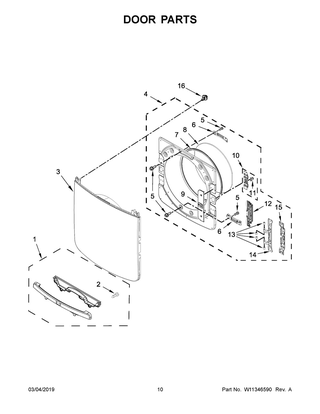 Part Location Diagram of W11310050 Whirlpool COVER
