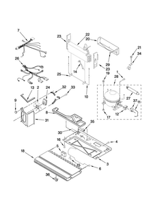 Unit Parts Diagram and Parts List for MFF2558VEB2  Maytag Refrigerator