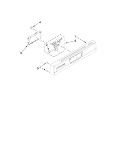 Control Panel And Latch Parts Diagram and Parts List for JDB3600AWS2  Jenn-Air Dishwasher