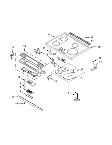 Cooktop Parts Diagram and Parts List for JIS1450DS0  Jenn-Air Range