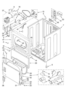 Part Location Diagram of W10212721 Whirlpool CABINET