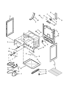 Chassis Parts Diagram and Parts List for AER5330BAB0  Amana Range