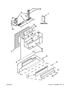 Door Panel Parts Diagram and Parts List for JDB3650AWF0  Jenn-Air Dishwasher