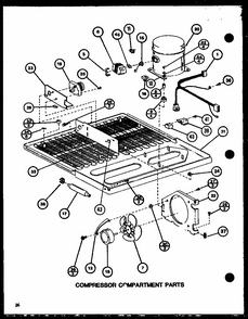 Compressor Compartment Parts (tm18k/p7791114w) (tm18k/p7791115w) (tmi18k/p7791116w) (tmi18k/p7791117w) Diagram and Parts List for TM20K-P7791118W  Amana Refrigerator