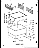 CABINET PARTS Diagram and Parts List for EC11F P6021270W Amana Freezer