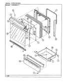 DOOR / DRAWER (CG3432SRx) Diagram and Parts List for CG3432SRW  Crosley Range