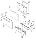 DOOR / DRAWER (CE3510PPx) Diagram and Parts List for CE3510PPA  Crosley Range