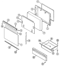DOOR / DRAWER (CE3832SRx) Diagram and Parts List for CE3832SRW  Crosley Range