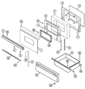 DOOR / DRAWER (CE3832XRx) Diagram and Parts List for CE3832XRA  Crosley Range