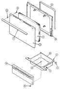 DOOR / DRAWER (CE3510PRx) Diagram and Parts List for CE3510PRV  Crosley Range