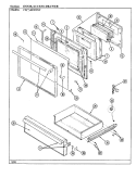DOOR / DRAWER Diagram and Parts List for CEW4D59TSV  Crosley Range