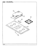 TOP ASSEMBLY Diagram and Parts List for UCGA6C5GNW-AD  Crosley Range