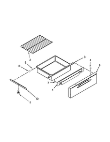 Drawer And Rack Parts Diagram and Parts List for MER8772WB1  Maytag Range