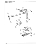 GAS CONTROLS Diagram and Parts List for 90HN-4KVW  Magic Chef Wall Oven