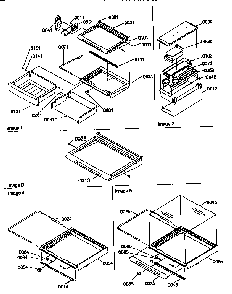 Deli, Shelf And Crisper Assemblies Diagram and Parts List for 57087-P1190815WL  Amana Refrigerator