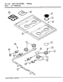 TOP ASSEMBLY Diagram and Parts List for CGA4D59TSZK  Crosley Range
