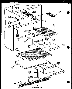 Interiorparts Diagram and Parts List for TM14G-L-P75658-14WL  Amana Refrigerator