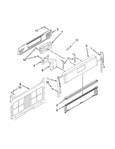 Control Panel Parts Diagram and Parts List for MGR8600DE2  Maytag Range