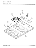 TOP ASSEMBLY Diagram and Parts List for CGLA821K  Crosley Cooktop
