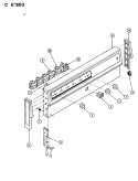 CONTROL PANEL Diagram and Parts List for CEW3D3X  Crosley Range