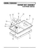 BURNER BOX Diagram and Parts List for CGS831GK  Crosley Cooktop