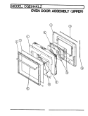 DOOR (UPPER) Diagram and Parts List for CGE914KLZ  Crosley Wall Oven