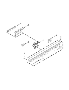 Control Panel And Latch Parts Diagram and Parts List for JDB9000CWS2  Jenn-Air Dishwasher