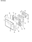 DOOR Diagram and Parts List for CGA4C58CZKW  Crosley Range
