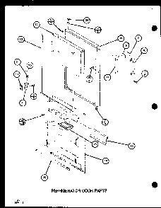 Refrigerator Door Parts Diagram and Parts List for TM16G1-P76512-28W  Amana Refrigerator