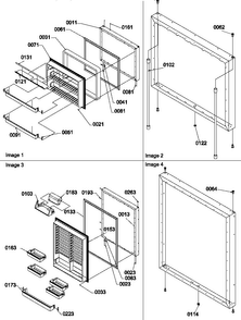 Door Assemblies Diagram and Parts List for BX22S5E-P1196704WE  Amana Refrigerator