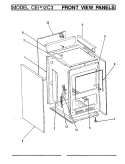 FRONT VIEW PANEL Diagram and Parts List for CEA2C3  Crosley Range