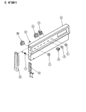 CONTROL PANEL Diagram and Parts List for CEA3D1  Crosley Range