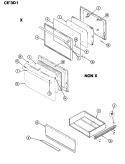 DOOR / DRAWER Diagram and Parts List for CEA3D1  Crosley Range