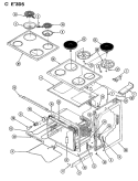 BODY Diagram and Parts List for CEW3D5DX  Crosley Range