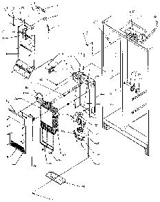 Freezer Evaporator And Air Handling Diagram and Parts List for SX25N-P1162704W  Amana Refrigerator
