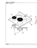 TOP ASSEMBLY Diagram and Parts List for H3674XRW  Hardwick Range