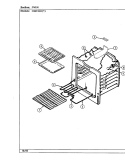 OVEN Diagram and Parts List for H3674XRW  Hardwick Range