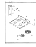 TOP ASSEMBLY Diagram and Parts List for H3878XRW  Hardwick Range