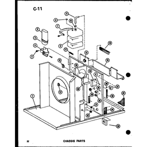 Chassis Parts 2 Diagram and Parts List for EPCG6017-3B P67470-8C Amana Air Conditioner