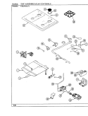 CONTROLS Diagram and Parts List for CKG9641W589RGC  Hardwick Range