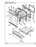 DOOR / DRAWER Diagram and Parts List for H3478VRV  Hardwick Range