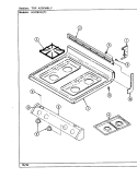 TOP ASSEMBLY Diagram and Parts List for H3478XRA  Hardwick Range