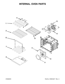 Internal Oven Parts Diagram and Parts List for MMW9730FZ01  Maytag Microwave