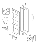 FRESH FOOD DOOR Diagram and Parts List for RSCA207AAM  Admiral Refrigerator